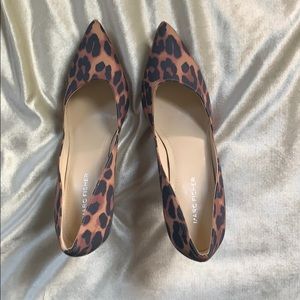 Leopard print kitten heels